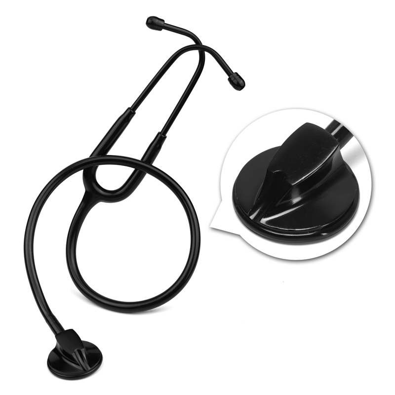 Medical Lab Equipments - สีดําทั้งหมด Medical Cardiology Doctor หูฟัง Professional