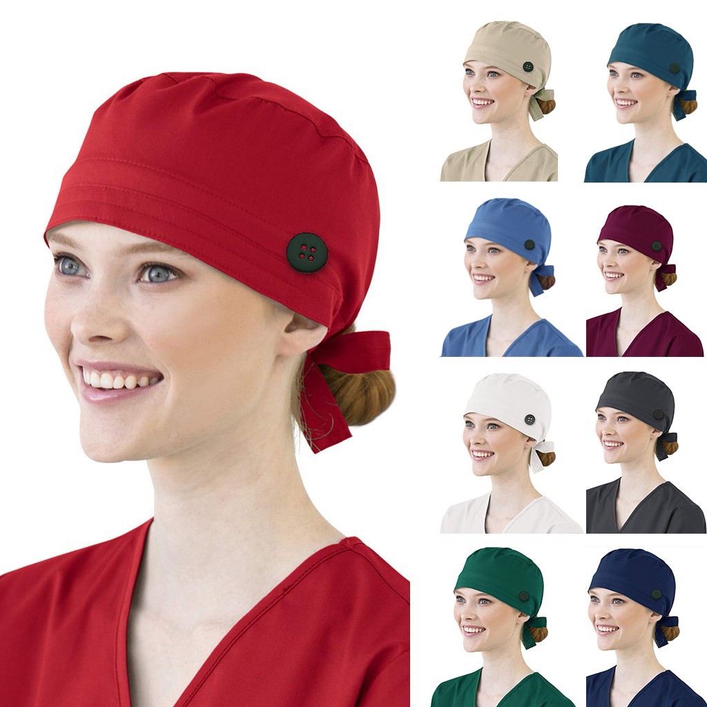 Medical Lab Tech - สีทึบขัดหมวกปุ่ม Pet Grooming Agency ทํางานขัดความงามหมวกทํางาน Lab