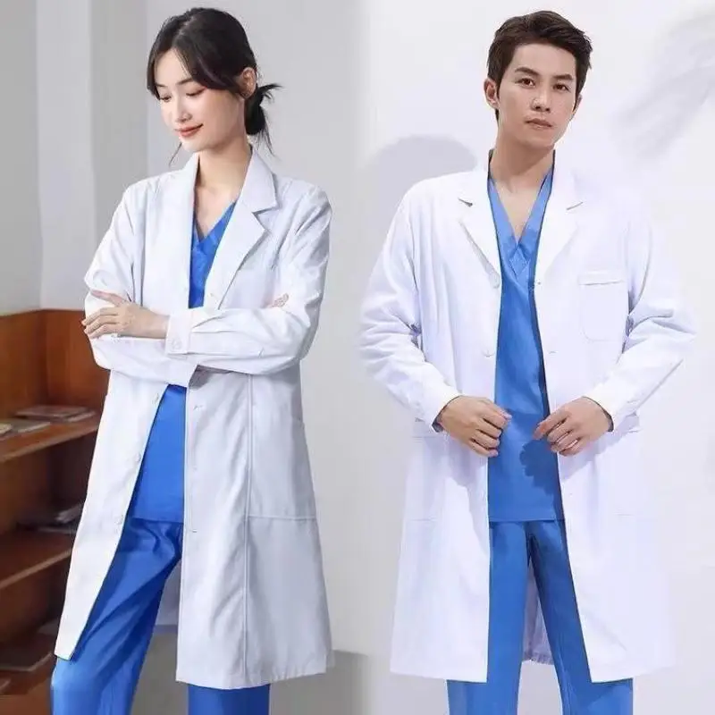 สีขาว Lab Coat ทดลองทางการแพทย - Medical Lab Coats บทวิจารณ์และราคา