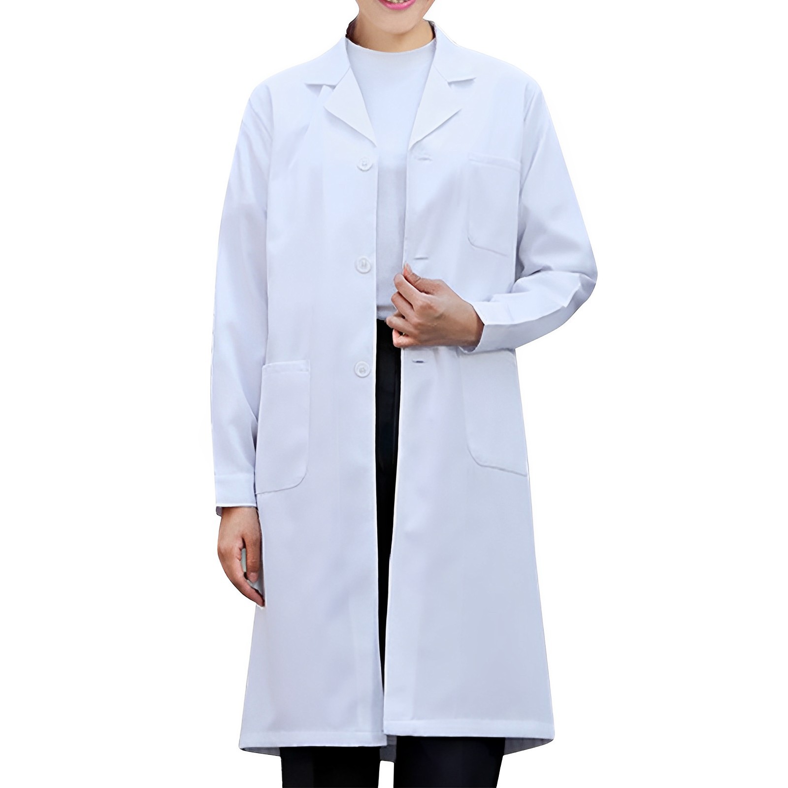 สีขาว Lab Coat สําหรับผู้หญิงผ - Medical Lab Coats บทวิจารณ์และราคา