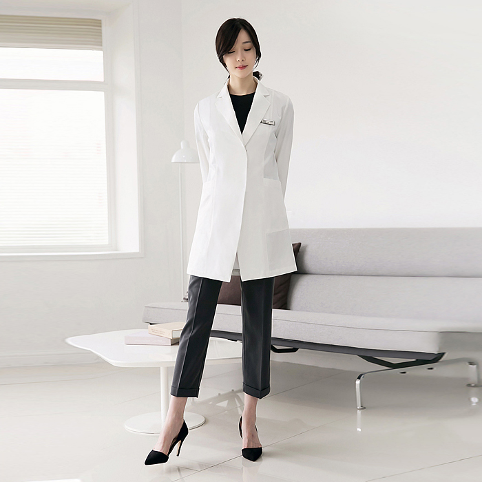 เสื้อกาวน์แพทย์ทรงเข้ารูป แขนย - Medical Lab Design บทวิจารณ์และราคา