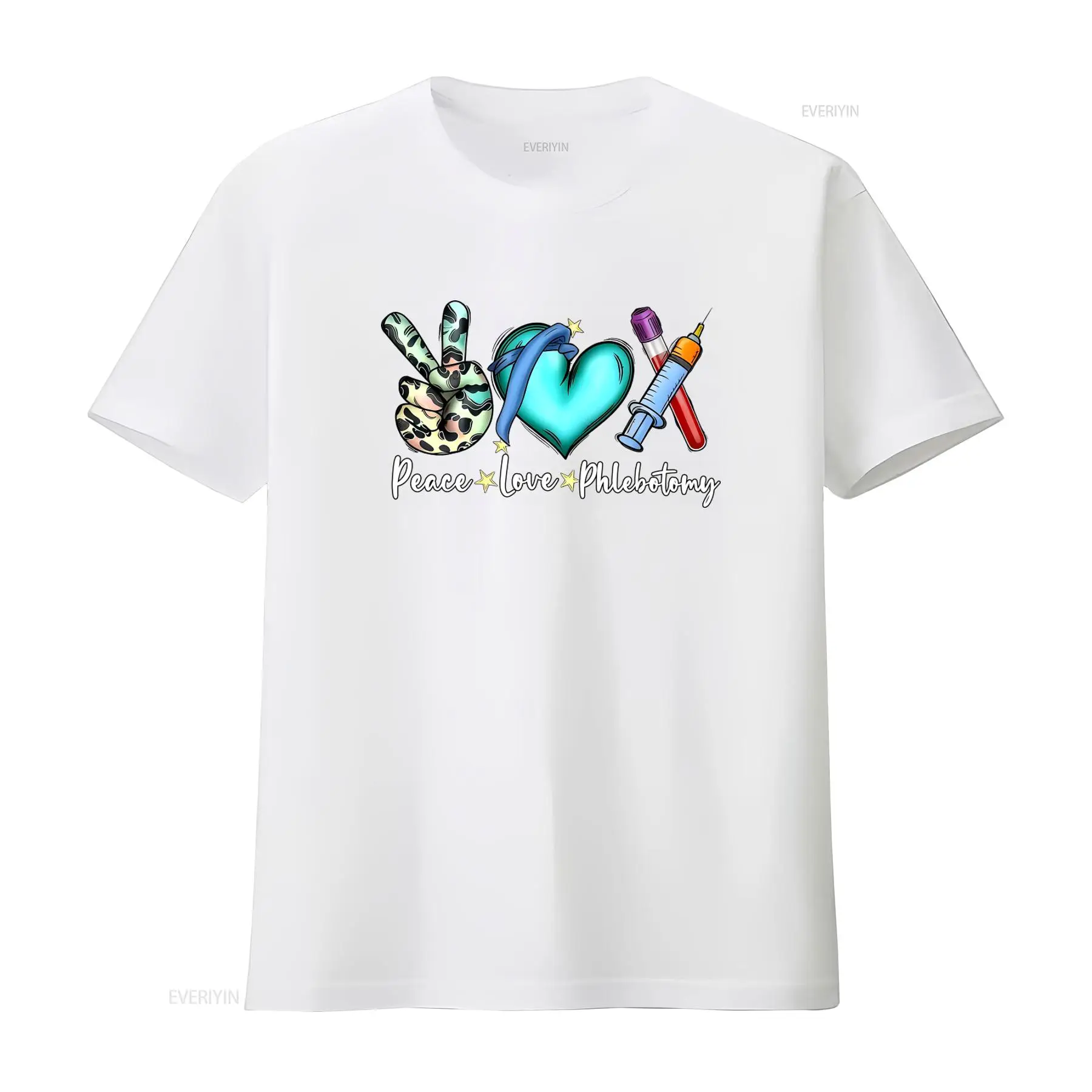 เสื้อยืด Peace Love Phlebotomy - Medical Lab Design บทวิจารณ์และราคา