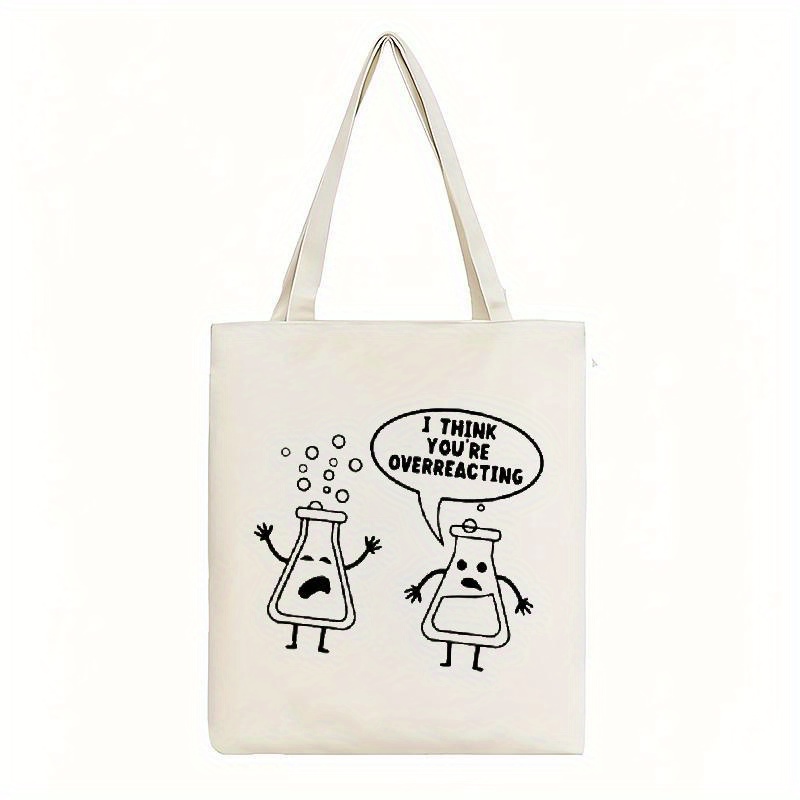 กระเป๋าผ้าแคนวาสสีขาว ลายการ์ต - Medical Lab Design บทวิจารณ์และราคา