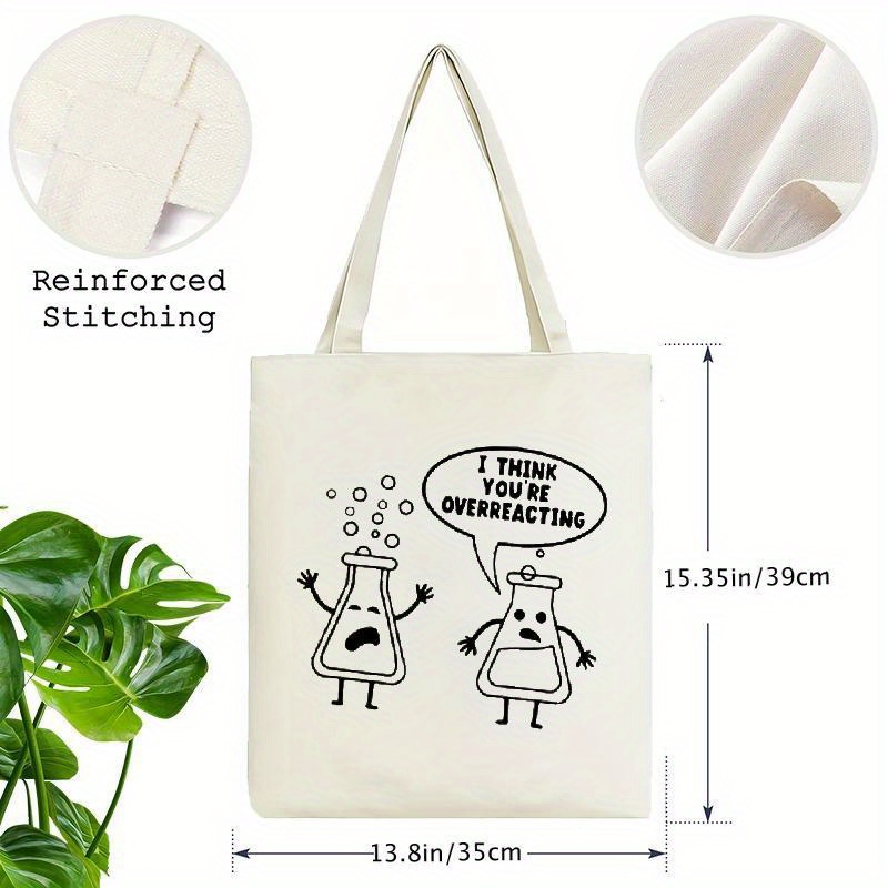 กระเป๋าผ้าแคนวาสสีขาว ลายการ์ต - Medical Lab Design บทวิจารณ์และราคา